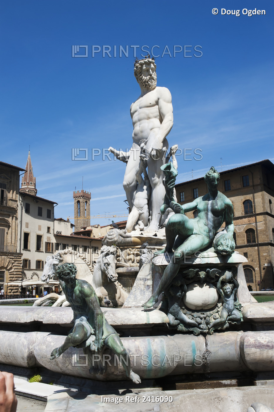 Fountain Of Neptune, Sculpted By Bartolomeo Ammannati In 1565, Piazza Della ...