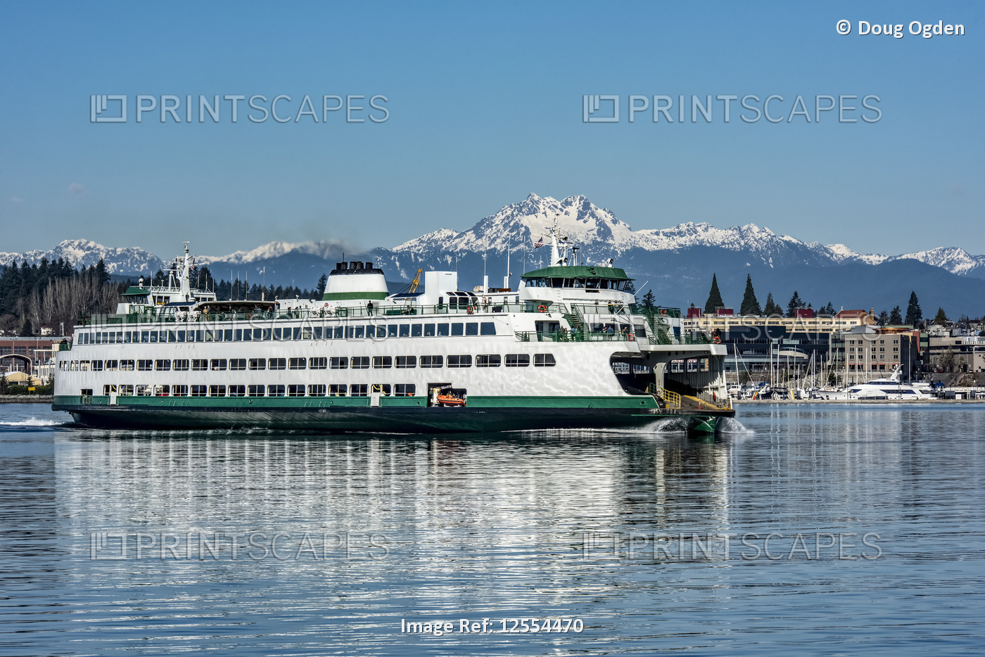 The Washington State Ferry Walla Walla departs Bremerton, Washington. 'The ...
