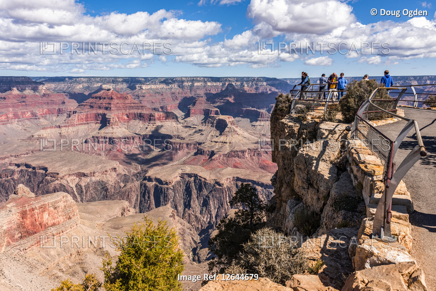 Tourists taking in the views of the Grand Canyon from the Maricopa Point area, ...
