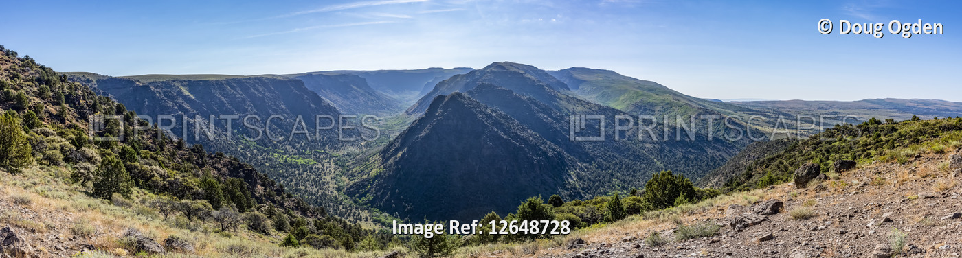 A panoramic view of Big Indian Canyon on the Steens Mountain Loop Road in ...